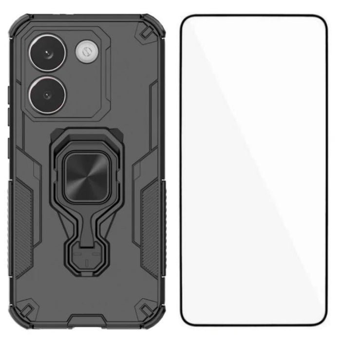 Funda metálica con soporte para teléfono WANLONFENG con protector de pantalla, For Redmi Turbo 5 Max / Poco X8 Pro Max, For Redmi Turbo 5 5G  / Poco X8 Pro 5G, For Redmi Note 15 Pro+ 5G Global 163.3mm, For Redmi Note 15 5G Global / Poco M8 5G          ...