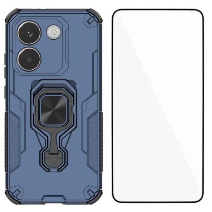 Funda metálica con soporte para teléfono WANLONFENG con protector de pantalla, For Redmi Turbo 5 Max / Poco X8 Pro Max, For Redmi Turbo 5 5G  / Poco X8 Pro 5G, For Redmi Note 15 Pro+ 5G Global 163.3mm, For Redmi Note 15 5G Global / Poco M8 5G          ...