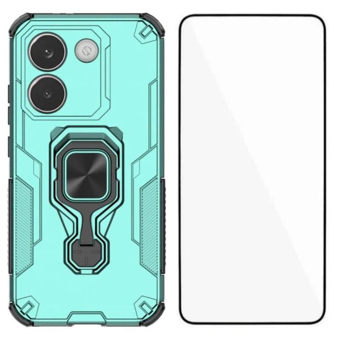 Funda metálica con soporte para teléfono WANLONFENG con protector de pantalla, For Redmi Turbo 5 Max / Poco X8 Pro Max, For Redmi Turbo 5 5G  / Poco X8 Pro 5G, For Redmi Note 15 Pro+ 5G Global 163.3mm, For Redmi Note 15 5G Global / Poco M8 5G          ...