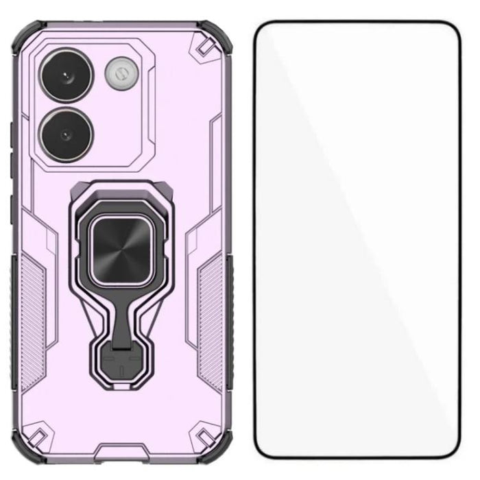 Funda metálica con soporte para teléfono WANLONFENG con protector de pantalla, For Redmi Turbo 5 Max / Poco X8 Pro Max, For Redmi Turbo 5 5G  / Poco X8 Pro 5G, For Redmi Note 15 Pro+ 5G Global 163.3mm, For Redmi Note 15 5G Global / Poco M8 5G          ...