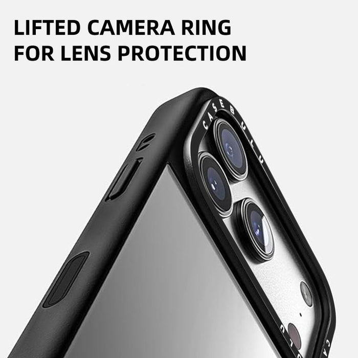 Funda para teléfono de acrílico transparente con botón de control de cámara de la serie Mouse, For iPhone 17 Pro Max, For iPhone 17 Pro, For iPhone 17