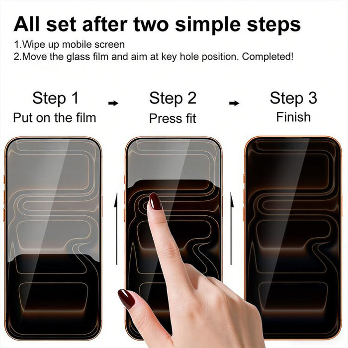 XDcase 2 pares de protectores de pantalla de vidrio templado anti-mirada + protector de lente transparente, For iPhone 17 Pro Max, For iPhone 17 Pro, For iPhone 17, For iPhone Air