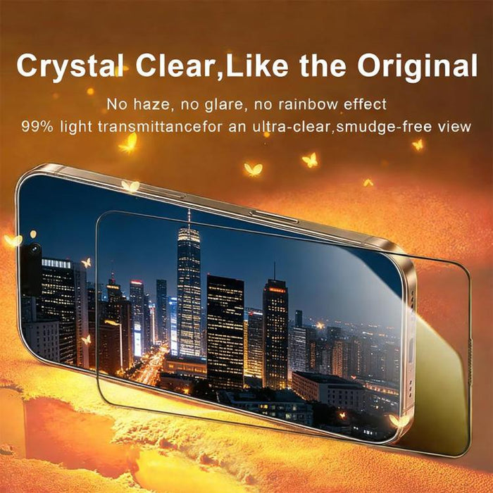 XDcase 2 pares de protectores de pantalla de vidrio templado HD + protector de lente serigrafiado, For iPhone 17 Pro Max, For iPhone 17 Pro, For iPhone 17, For iPhone Air