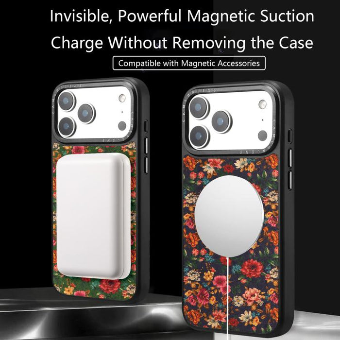 Funda magnética para teléfono Denior Serie Peony, For iPhone 17 Pro Max, For iPhone 17 Pro, For iPhone 16 Pro Max, For iPhone 16 Pro, For iPhone 15 Pro Max, For iPhone 15 Pro