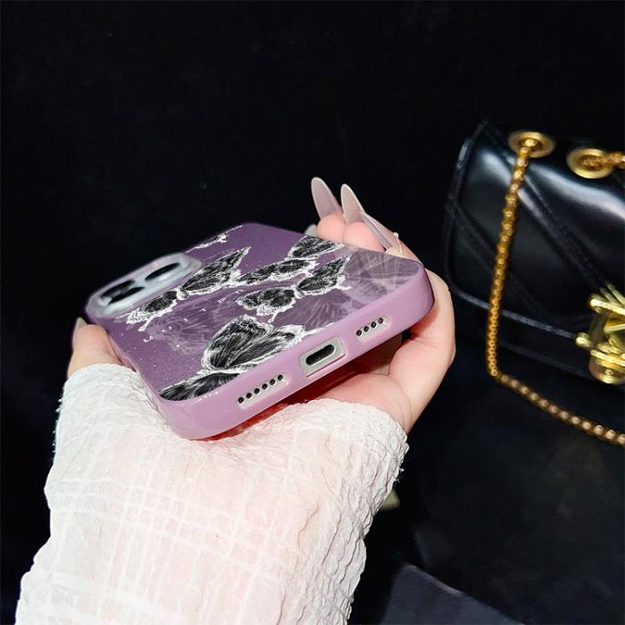 Funda híbrida para teléfono IMD PC TPU con estampado de mariposas y purpurina, For iPhone 11 Pro Max, For iPhone 11, For iPhone 11 Pro, For iPhone XS / X, For iPhone XR, For iPhone XS Max, For iPhone 8 Plus / 7 Plus, For iPhone 6 Plus / 6s Plus        ...