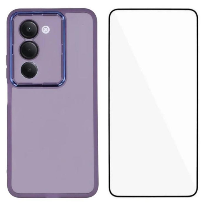 Funda para teléfono WANLONFENG con marco galvanizado y protector de pantalla de TPU translúcido., For Redmi 15 5G Global/15 4G SEA 169.5mm, For Redmi 15 5G / 4G EU 171mm, For Redmi 15C 4G / 15C 5G 171mm, For Redmi A5 4G 171.7mm