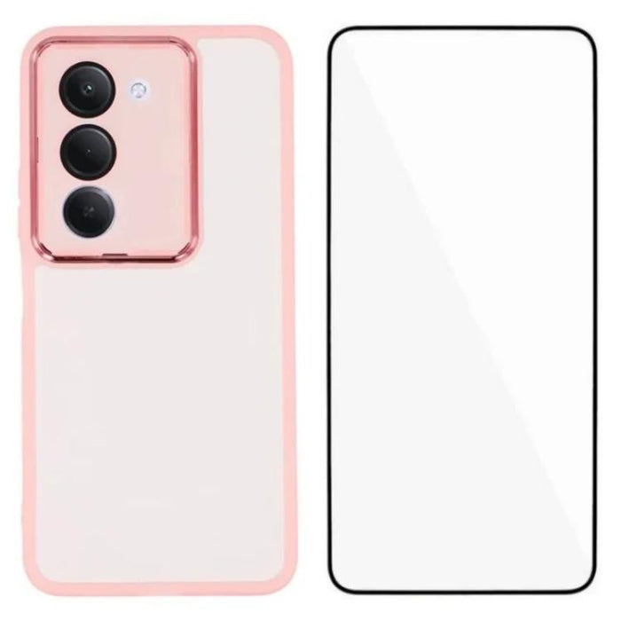 Funda para teléfono WANLONFENG con marco galvanizado y protector de pantalla de TPU translúcido., For Redmi 15 5G Global/15 4G SEA 169.5mm, For Redmi 15 5G / 4G EU 171mm, For Redmi 15C 4G / 15C 5G 171mm, For Redmi A5 4G 171.7mm