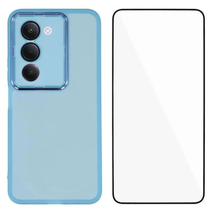 Funda para teléfono WANLONFENG con marco galvanizado y protector de pantalla de TPU translúcido., For Redmi 15 5G Global/15 4G SEA 169.5mm, For Redmi 15 5G / 4G EU 171mm, For Redmi 15C 4G / 15C 5G 171mm, For Redmi A5 4G 171.7mm