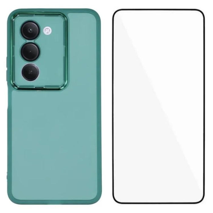 Funda para teléfono WANLONFENG con marco galvanizado y protector de pantalla de TPU translúcido., For Redmi 15 5G Global/15 4G SEA 169.5mm, For Redmi 15 5G / 4G EU 171mm, For Redmi 15C 4G / 15C 5G 171mm, For Redmi A5 4G 171.7mm