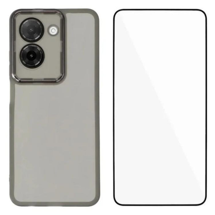 Funda para teléfono WANLONFENG con marco galvanizado y protector de pantalla de TPU translúcido., For Redmi 15 5G Global/15 4G SEA 169.5mm, For Redmi 15 5G / 4G EU 171mm, For Redmi 15C 4G / 15C 5G 171mm, For Redmi A5 4G 171.7mm