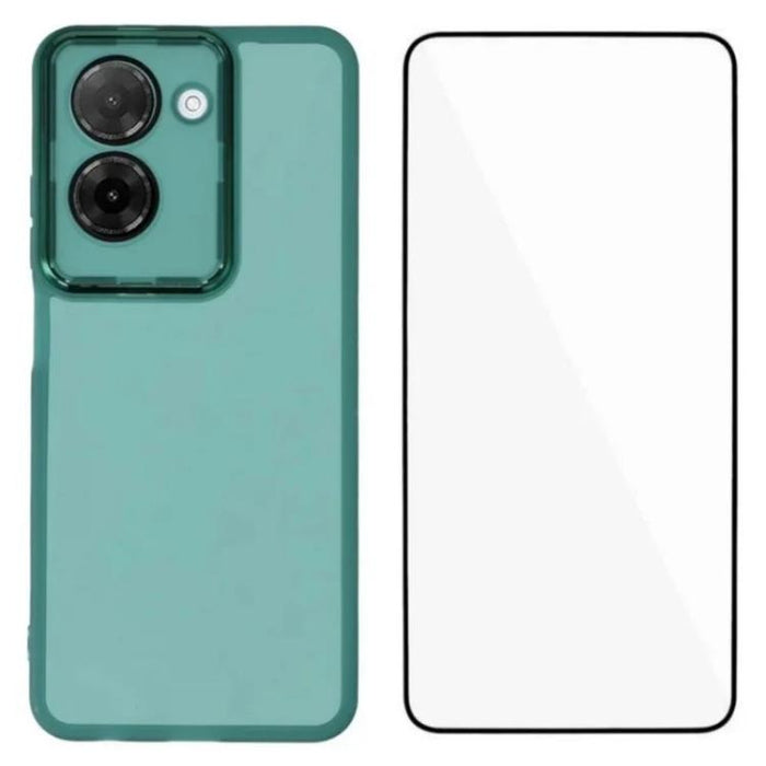 Funda para teléfono WANLONFENG con marco galvanizado y protector de pantalla de TPU translúcido., For Redmi 15 5G Global/15 4G SEA 169.5mm, For Redmi 15 5G / 4G EU 171mm, For Redmi 15C 4G / 15C 5G 171mm, For Redmi A5 4G 171.7mm