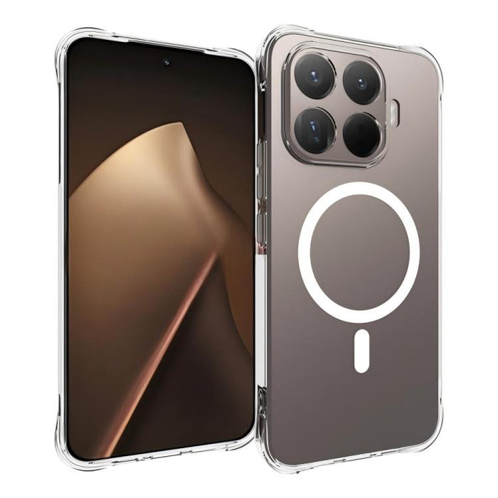 Funda para teléfono WANLONFENG transparente magnética de cuatro esquinas a prueba de golpes de TPU con protector de pantalla, For Xiaomi 17T Pro 5G, For Xiaomi 17T 5G, For Xiaomi Poco X8 Pro Max 5G, For Xiaomi Poco X8 Pro / Redmi Turbo 5 5G            ...