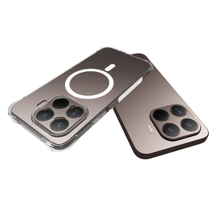 Funda para teléfono WANLONFENG transparente magnética de cuatro esquinas a prueba de golpes de TPU con protector de pantalla, For Xiaomi 17T Pro 5G, For Xiaomi 17T 5G, For Xiaomi Poco X8 Pro Max 5G, For Xiaomi Poco X8 Pro / Redmi Turbo 5 5G            ...