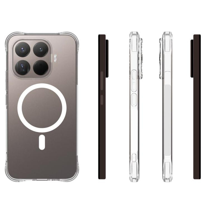 Funda para teléfono WANLONFENG transparente magnética de cuatro esquinas a prueba de golpes de TPU con 2 protectores de pantalla., For Xiaomi 17T Pro 5G, For Xiaomi 17T 5G, For Xiaomi Poco X8 Pro Max 5G, For Xiaomi Poco X8 Pro / Redmi Turbo 5 5G       ...