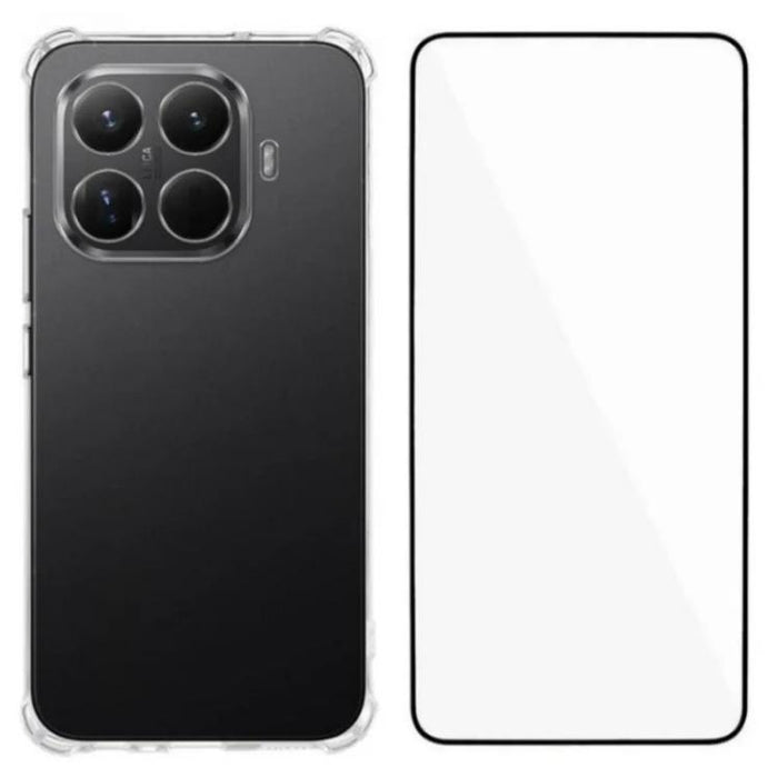 Funda transparente de TPU con esquinas reforzadas y protector de pantalla., For Xiaomi 15T Pro 5G, For Xiaomi 15T 5G
