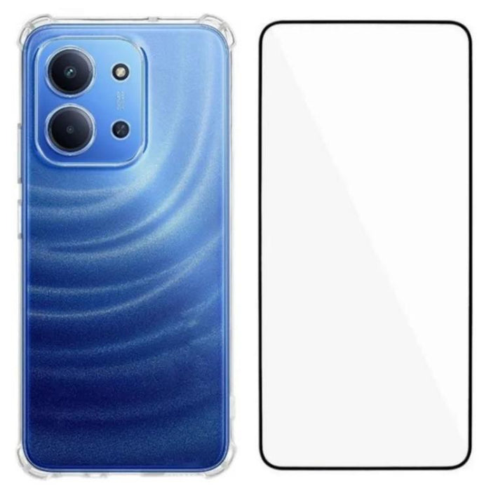 Funda transparente de TPU con esquinas reforzadas y protector de pantalla., For Redmi 15C 4G / 15C 5G 171mm, For Redmi 15C 5G / 4G EU 173mm