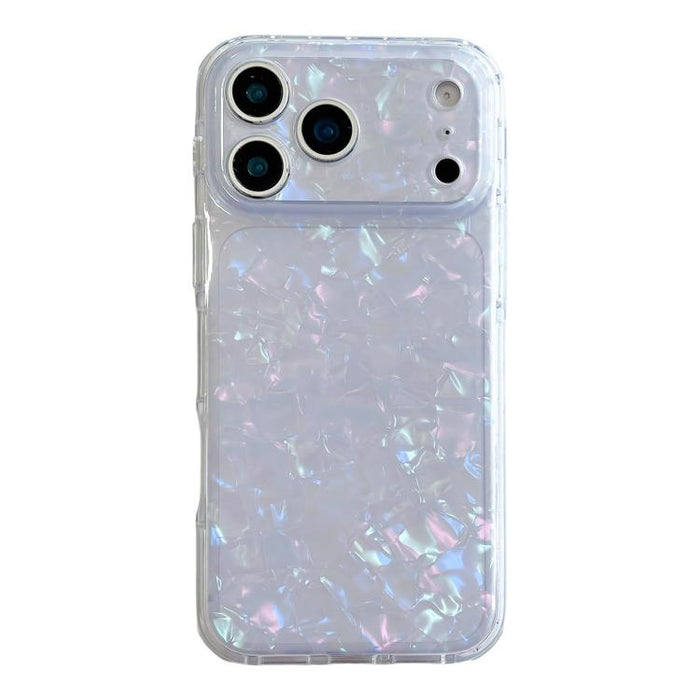 Funda para teléfono de TPU acrílico con textura de concha IMD, For iPhone 17 Pro Max, For iPhone 17 Pro, For iPhone 17, For iPhone 16 Pro Max, For iPhone 16 Pro, For iPhone 16, For iPhone 15 Pro, For iPhone 15
