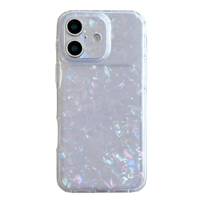 Funda para teléfono de TPU acrílico con textura de concha IMD, For iPhone 17 Pro Max, For iPhone 17 Pro, For iPhone 17, For iPhone 16 Pro Max, For iPhone 16 Pro, For iPhone 16, For iPhone 15 Pro, For iPhone 15