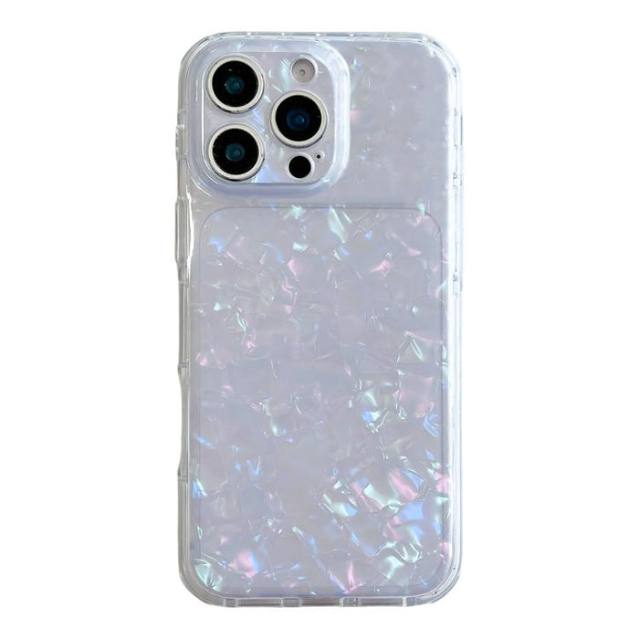 Funda para teléfono de TPU acrílico con textura de concha IMD, For iPhone 17 Pro Max, For iPhone 17 Pro, For iPhone 17, For iPhone 16 Pro Max, For iPhone 16 Pro, For iPhone 16, For iPhone 15 Pro, For iPhone 15