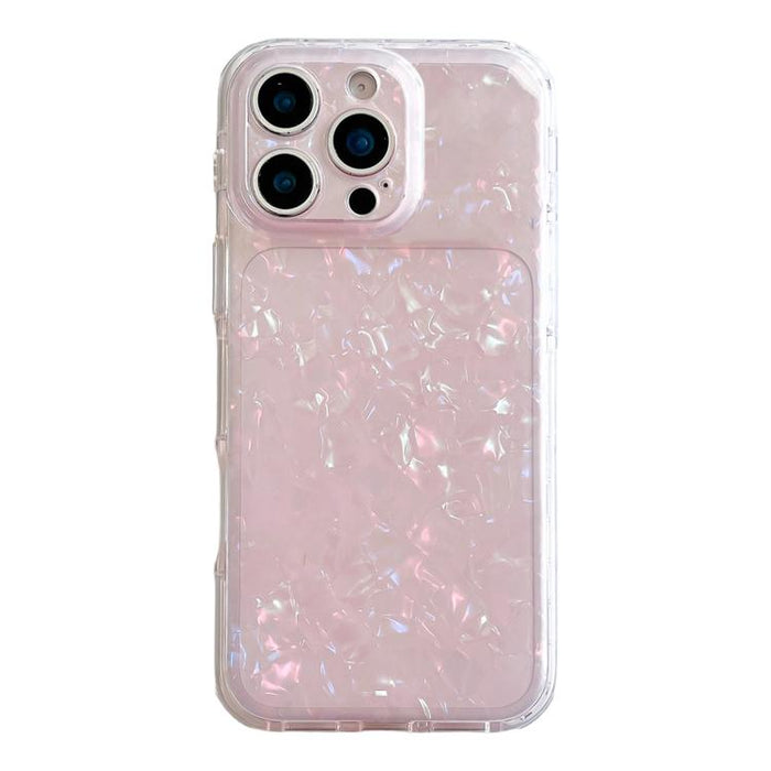 Funda para teléfono de TPU acrílico con textura de concha IMD, For iPhone 17 Pro Max, For iPhone 17 Pro, For iPhone 17, For iPhone 16 Pro Max, For iPhone 16 Pro, For iPhone 16, For iPhone 15 Pro, For iPhone 15