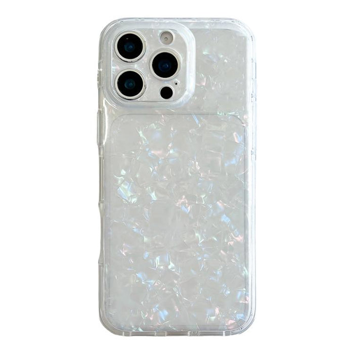 Funda para teléfono de TPU acrílico con textura de concha IMD, For iPhone 17 Pro Max, For iPhone 17 Pro, For iPhone 17, For iPhone 16 Pro Max, For iPhone 16 Pro, For iPhone 16, For iPhone 15 Pro, For iPhone 15