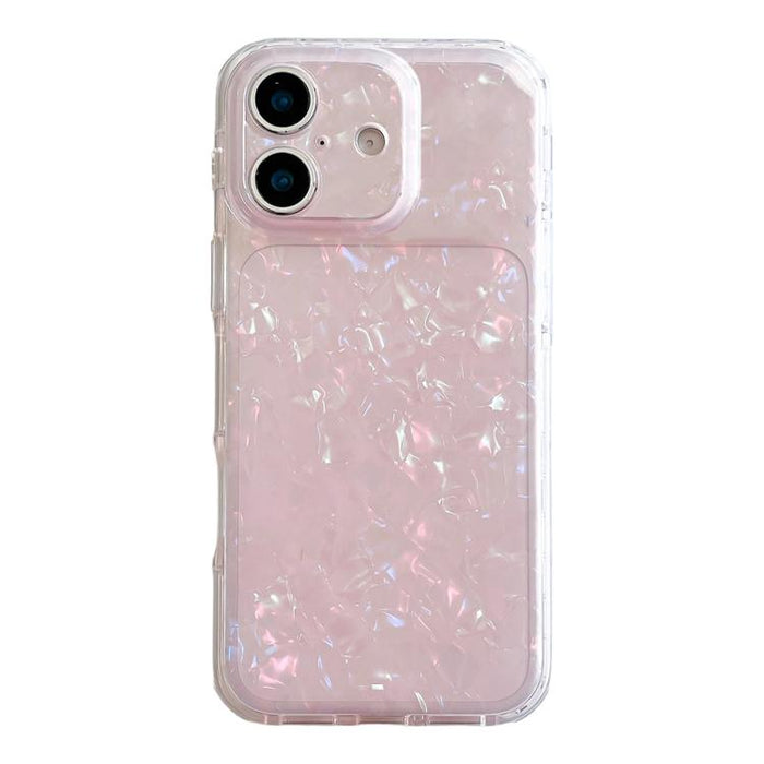 Funda para teléfono de TPU acrílico con textura de concha IMD, For iPhone 17 Pro Max, For iPhone 17 Pro, For iPhone 17, For iPhone 16 Pro Max, For iPhone 16 Pro, For iPhone 16, For iPhone 15 Pro, For iPhone 15