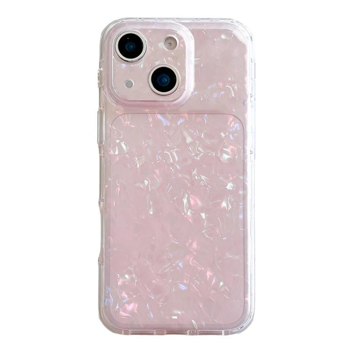 Funda para teléfono de TPU acrílico con textura de concha IMD, For iPhone 17 Pro Max, For iPhone 17 Pro, For iPhone 17, For iPhone 16 Pro Max, For iPhone 16 Pro, For iPhone 16, For iPhone 15 Pro, For iPhone 15