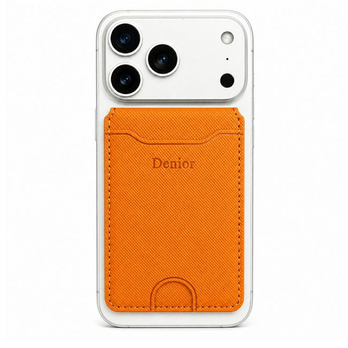 Tarjetero magnético Denior V27 con textura de cuero vegano