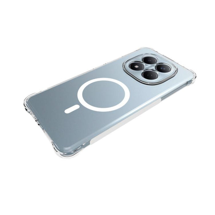 Funda para teléfono WANLONFENG transparente magnética de cuatro esquinas a prueba de golpes de TPU con protector de pantalla, For Redmi Note 15 Pro+ 5G Global 163.3mm, For Redmi Note 15 5G Global / Poco M8 5G, For Redmi Note 15 4G Global 164mm         ...