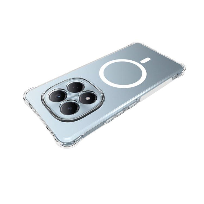 Funda para teléfono WANLONFENG transparente magnética de cuatro esquinas a prueba de golpes de TPU con protector de pantalla, For Redmi Note 15 Pro+ 5G Global 163.3mm, For Redmi Note 15 5G Global / Poco M8 5G, For Redmi Note 15 4G Global 164mm         ...