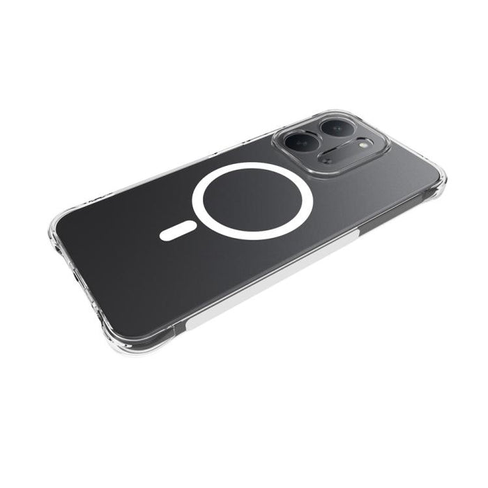 Funda para teléfono WANLONFENG transparente magnética de cuatro esquinas a prueba de golpes de TPU con protector de pantalla, For Redmi Note 15 Pro+ 5G Global 163.3mm, For Redmi Note 15 5G Global / Poco M8 5G, For Redmi Note 15 4G Global 164mm         ...