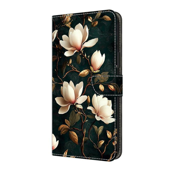 Funda para teléfono de cuero vegano pintado con efecto cristal, For Redmi 15C 5G/4G Global 171mm, For Redmi Note 14 4G 164.84mm, For Redmi Note 14 Pro 4G/5G