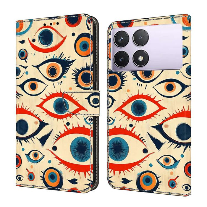 Funda para teléfono de cuero vegano pintado con efecto cristal, For Redmi Note 13 Pro 4G, For Redmi Note 13 4G, For Redmi K70E