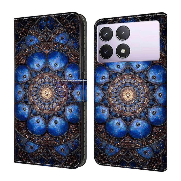 Funda para teléfono de cuero vegano pintado con efecto cristal, For Redmi Note 13 Pro 4G, For Redmi Note 13 4G, For Redmi K70E