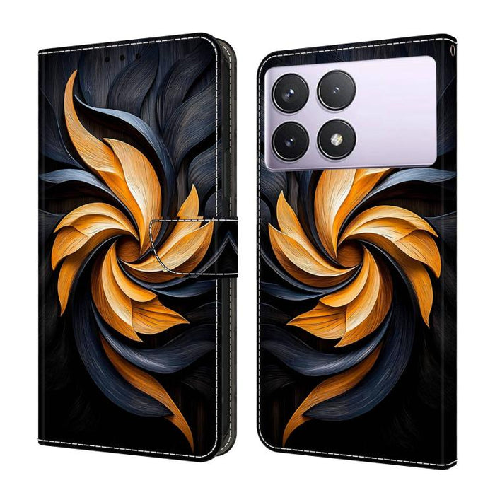 Funda para teléfono de cuero vegano pintado con efecto cristal, For Redmi Note 13 Pro 4G, For Redmi Note 13 4G, For Redmi K70E