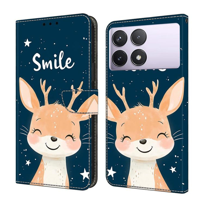 Funda para teléfono de cuero vegano pintado con efecto cristal, For Redmi Note 13 Pro 4G, For Redmi Note 13 4G, For Redmi K70E