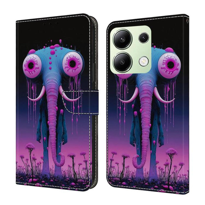 Funda para teléfono de cuero vegano pintado con efecto cristal, For Redmi Note 13 Pro 4G, For Redmi Note 13 4G, For Redmi K70E