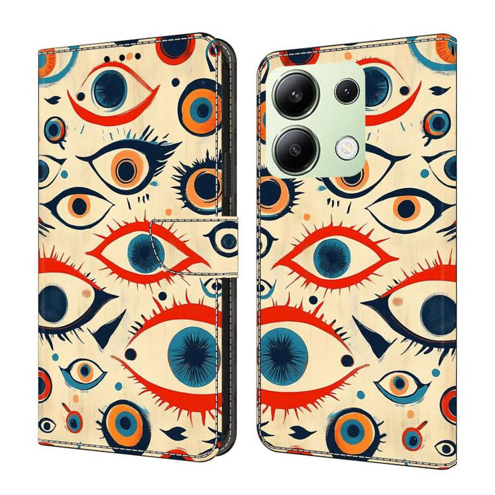 Funda para teléfono de cuero vegano pintado con efecto cristal, For Redmi Note 13 Pro 4G, For Redmi Note 13 4G, For Redmi K70E