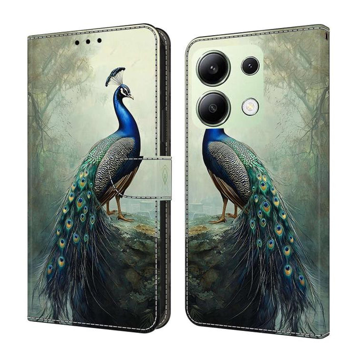 Funda para teléfono de cuero vegano pintado con efecto cristal, For Redmi Note 13 Pro 4G, For Redmi Note 13 4G, For Redmi K70E