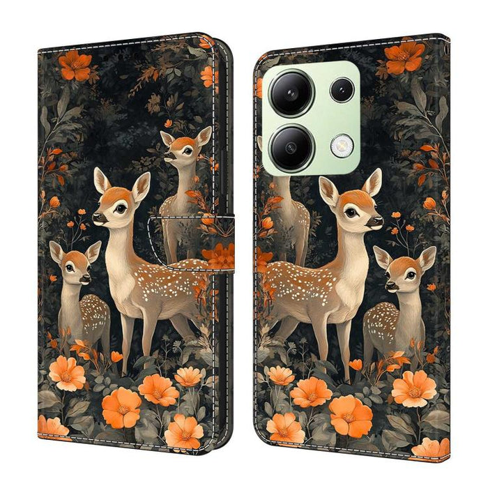Funda para teléfono de cuero vegano pintado con efecto cristal, For Redmi Note 13 Pro 4G, For Redmi Note 13 4G, For Redmi K70E