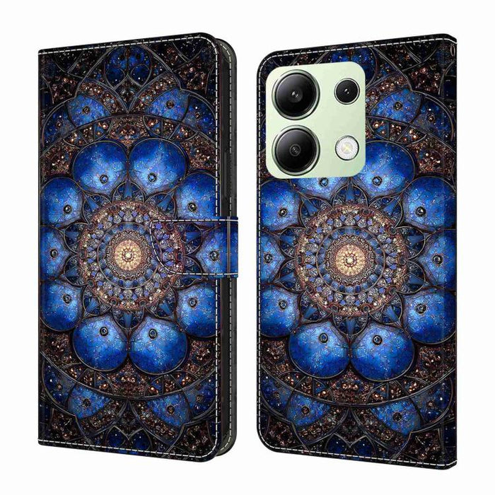 Funda para teléfono de cuero vegano pintado con efecto cristal, For Redmi Note 13 Pro 4G, For Redmi Note 13 4G, For Redmi K70E