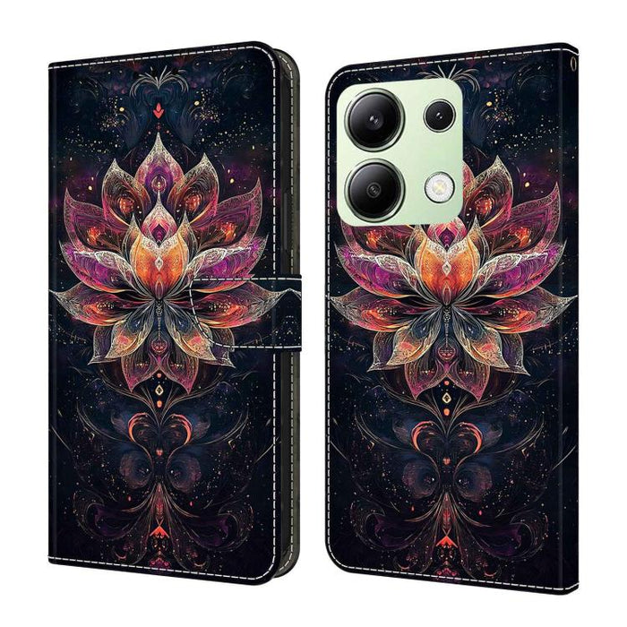 Funda para teléfono de cuero vegano pintado con efecto cristal, For Redmi Note 13 Pro 4G, For Redmi Note 13 4G, For Redmi K70E