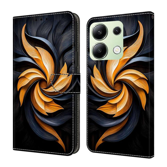 Funda para teléfono de cuero vegano pintado con efecto cristal, For Redmi Note 13 Pro 4G, For Redmi Note 13 4G, For Redmi K70E