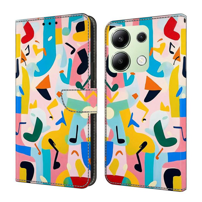 Funda para teléfono de cuero vegano pintado con efecto cristal, For Redmi Note 13 Pro 4G, For Redmi Note 13 4G, For Redmi K70E