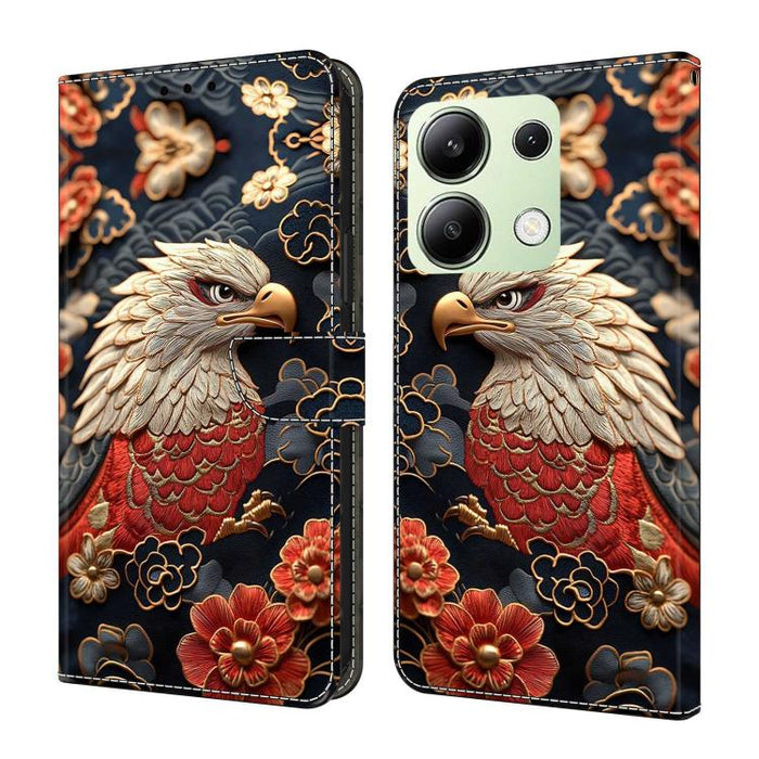 Funda para teléfono de cuero vegano pintado con efecto cristal, For Redmi Note 13 Pro 4G, For Redmi Note 13 4G, For Redmi K70E