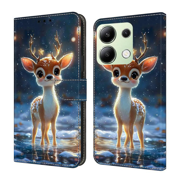 Funda para teléfono de cuero vegano pintado con efecto cristal, For Redmi Note 13 Pro 4G, For Redmi Note 13 4G, For Redmi K70E