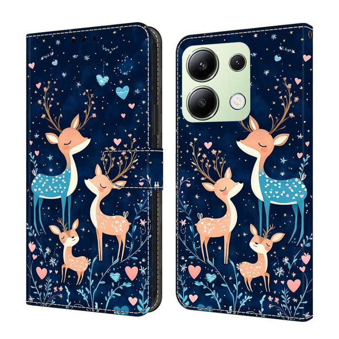 Funda para teléfono de cuero vegano pintado con efecto cristal, For Redmi Note 13 Pro 4G, For Redmi Note 13 4G, For Redmi K70E