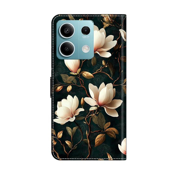 Funda para teléfono de cuero vegano pintado con efecto cristal, For Redmi Note 13, For Redmi Note 13 Pro+, For Redmi Note 13 Pro