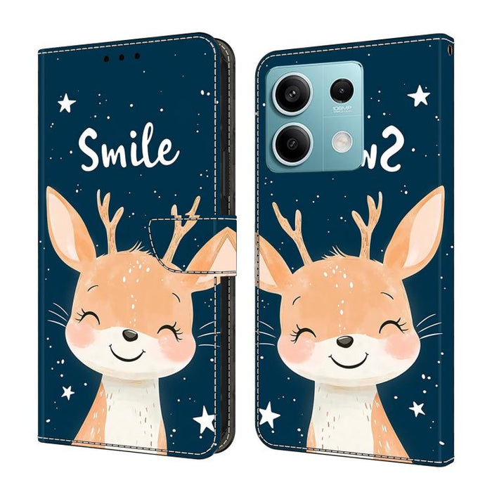 Funda para teléfono de cuero vegano pintado con efecto cristal, For Redmi Note 13, For Redmi Note 13 Pro+, For Redmi Note 13 Pro