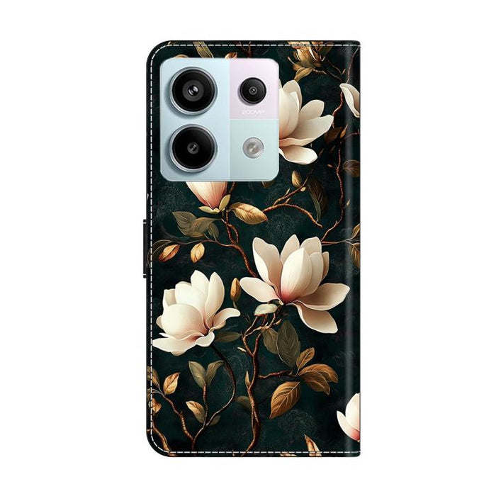 Funda para teléfono de cuero vegano pintado con efecto cristal, For Redmi Note 13 Pro 4G, For Redmi Note 13 4G, For Redmi K70E